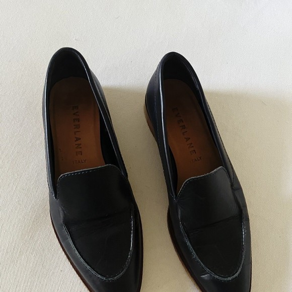 EVERLANE Black Leather Loafer Shoes MADE IN ITALY - Picture 3 of 8
